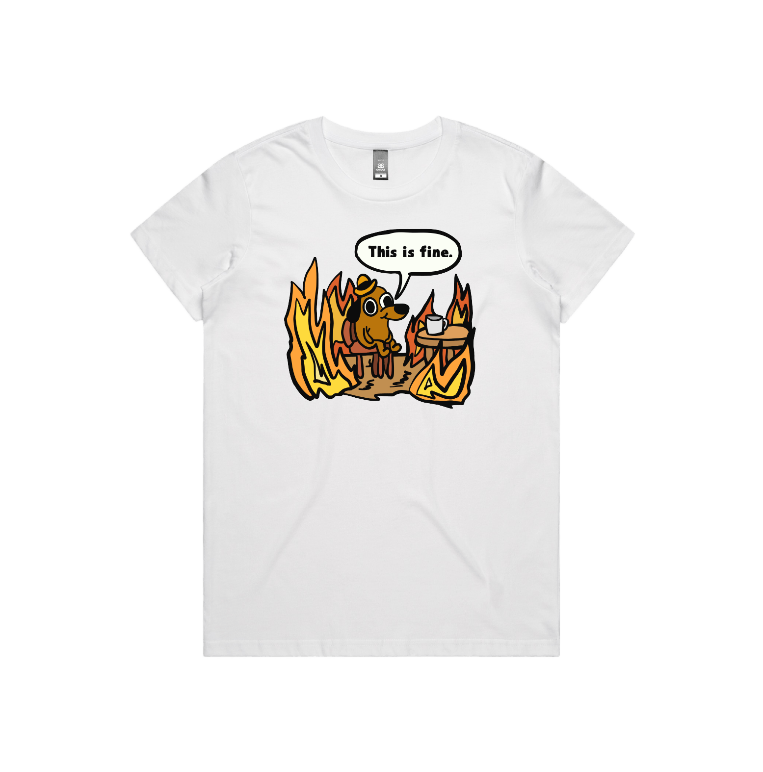 XS / White / Large Front Design This Is Fine 🔥 - Women's T Shirt