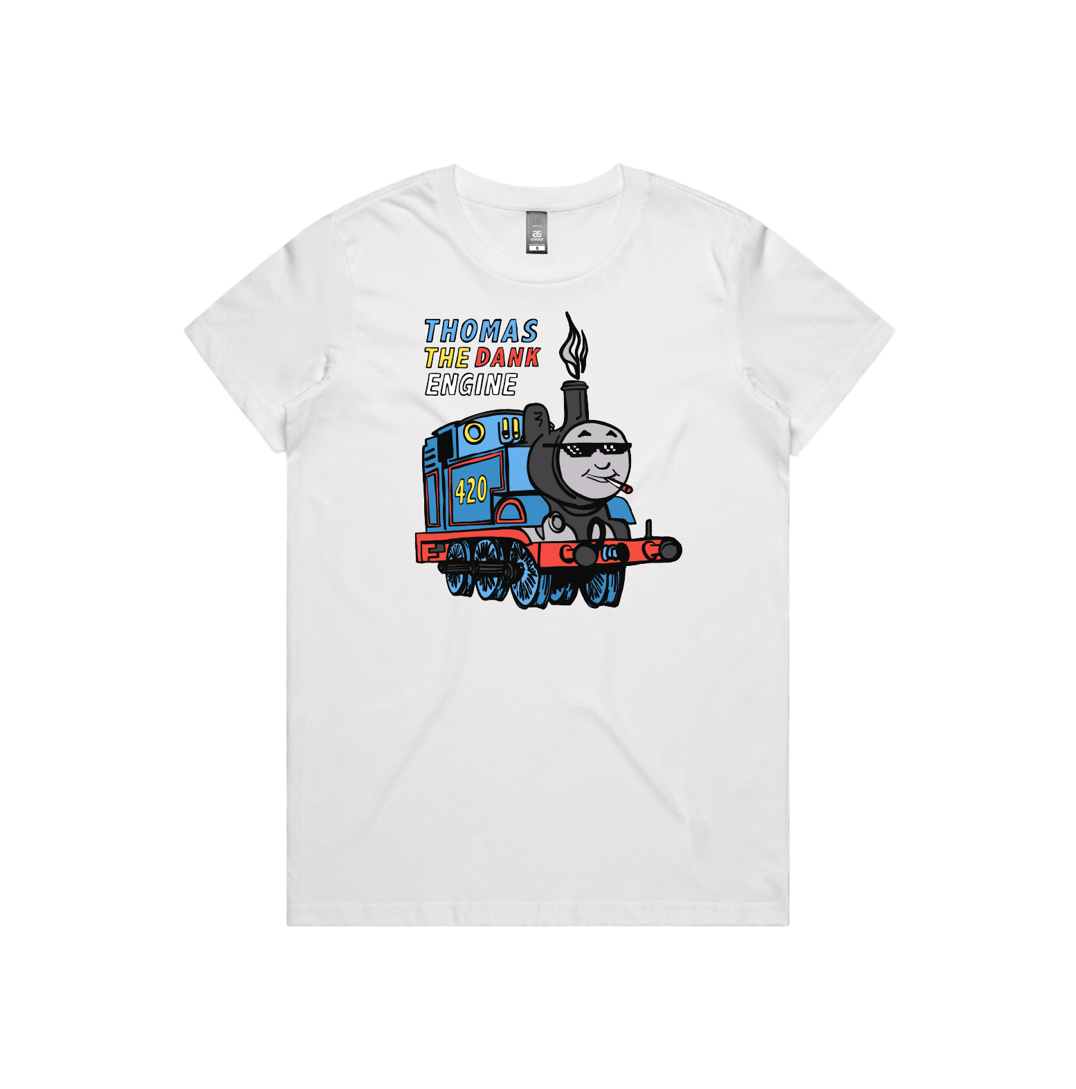 XS / White / Large Front Design Thomas The Dank Engine 🚂 - Women's T Shirt