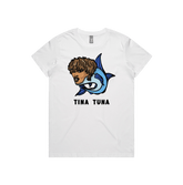 XS / White / Large Front Design Tina Tuna 🐟 - Women's T Shirt