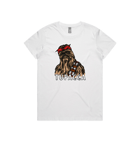XS / White / Large Front Design Tupacca ✊🏾 - Women's T Shirt
