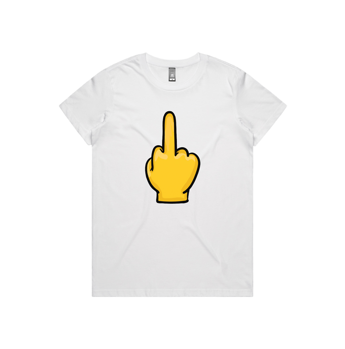 XS / White / Large Front Design Up Yours 🖕 - Women's T Shirt