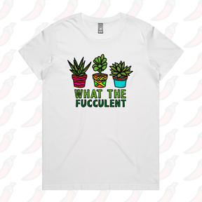 XS / White / Large Front Design What The Fucculent 🌵 – Women's T Shirt
