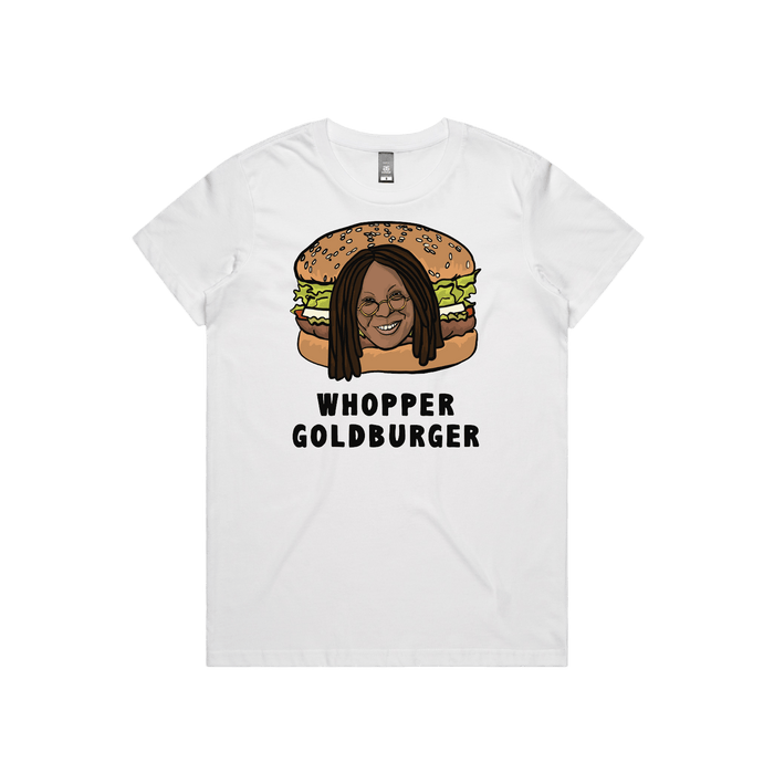 XS / White / Large Front Design Whopper Goldburger 🍔 - Women's T Shirt