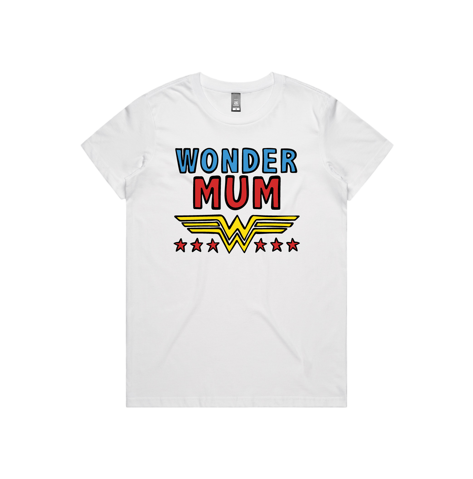 XS / White / Large Front Design Wondermum 🦸‍♀️ - Women's T Shirt