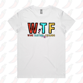 XS / White / Large Front Design WTF 🍷💅 – Women's T Shirt
