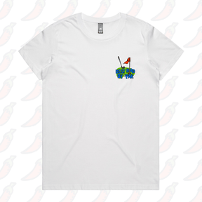 XS / White / Small Front Design Best Dad By Par Green ⛳ - Women's T Shirt