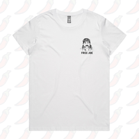 XS / White / Small Front Design Free Joe 🚔 - Women's T Shirt