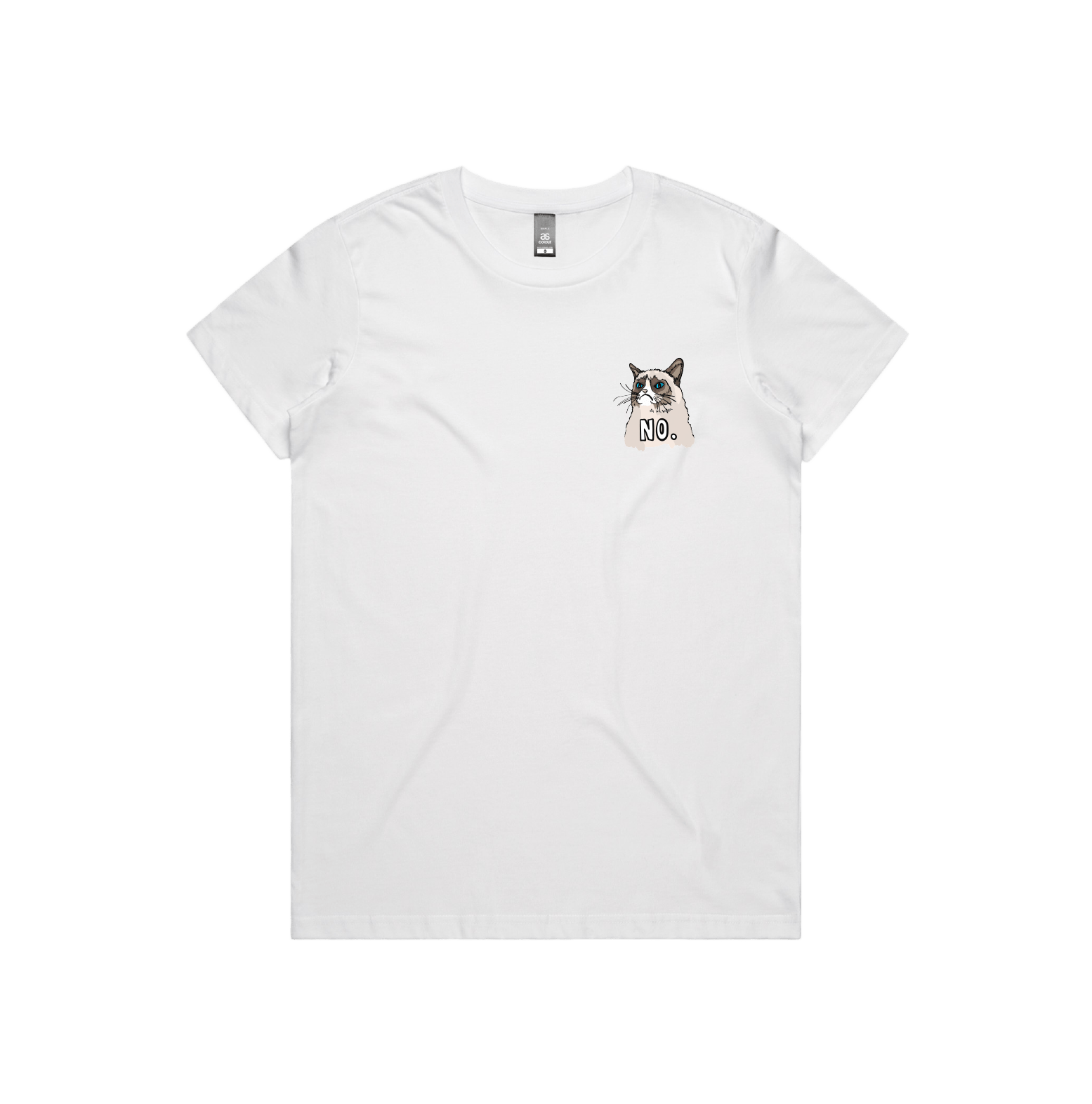 XS / White / Small Front Design Grumpy Cat! 😾 - Women's T Shirt