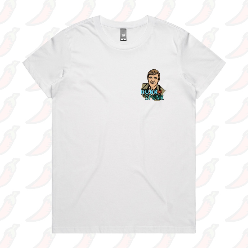XS / White / Small Front Design Hunk Of Spunk 👱- Women's T Shirt