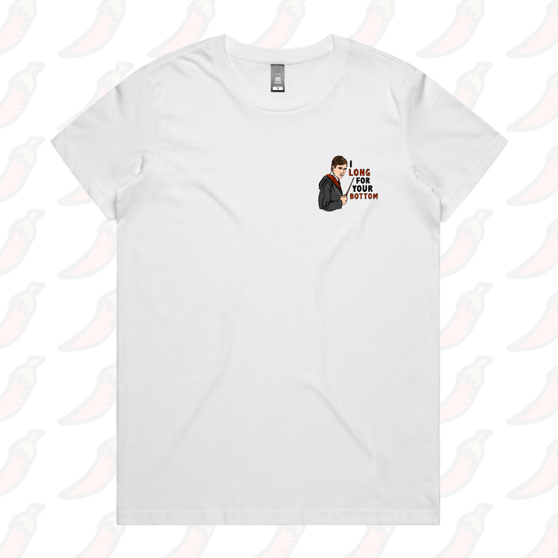 XS / White / Small Front Design I Long for your Bottom 🍑⚡ - Women's T Shirt