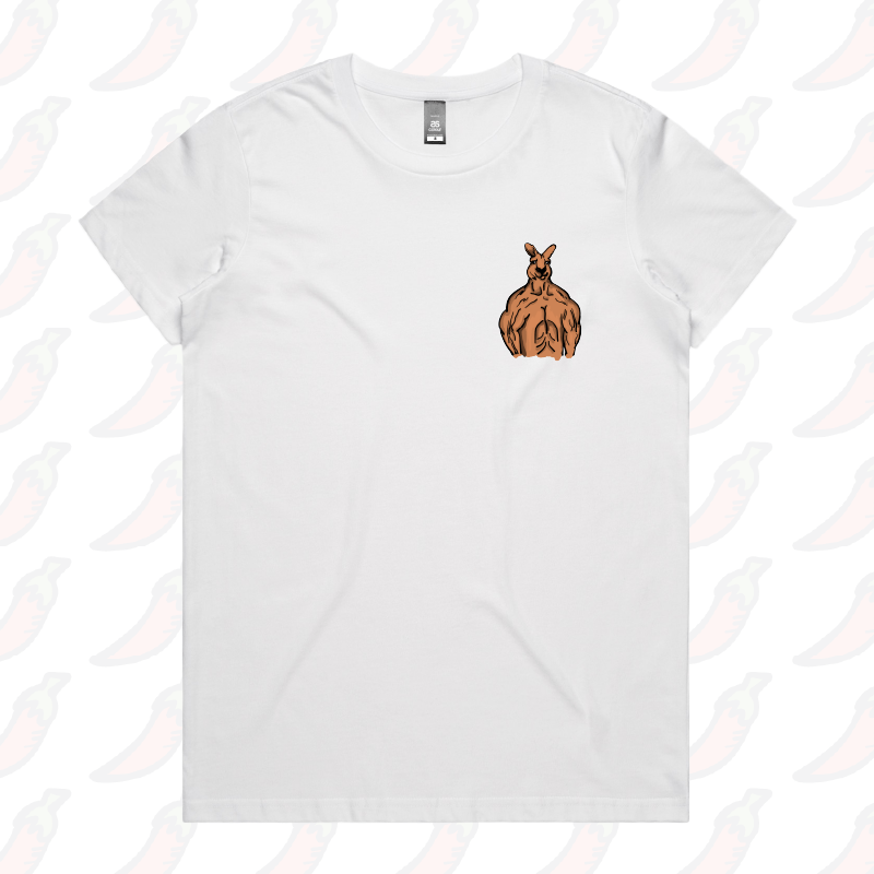 XS / White / Small Front Design Jacked Kangaroo 🦘 - Women's T Shirt