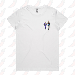 XS / White / Small Front Design Kath & Kel 🚶‍♀️🚶‍♂️ - Women's T Shirt