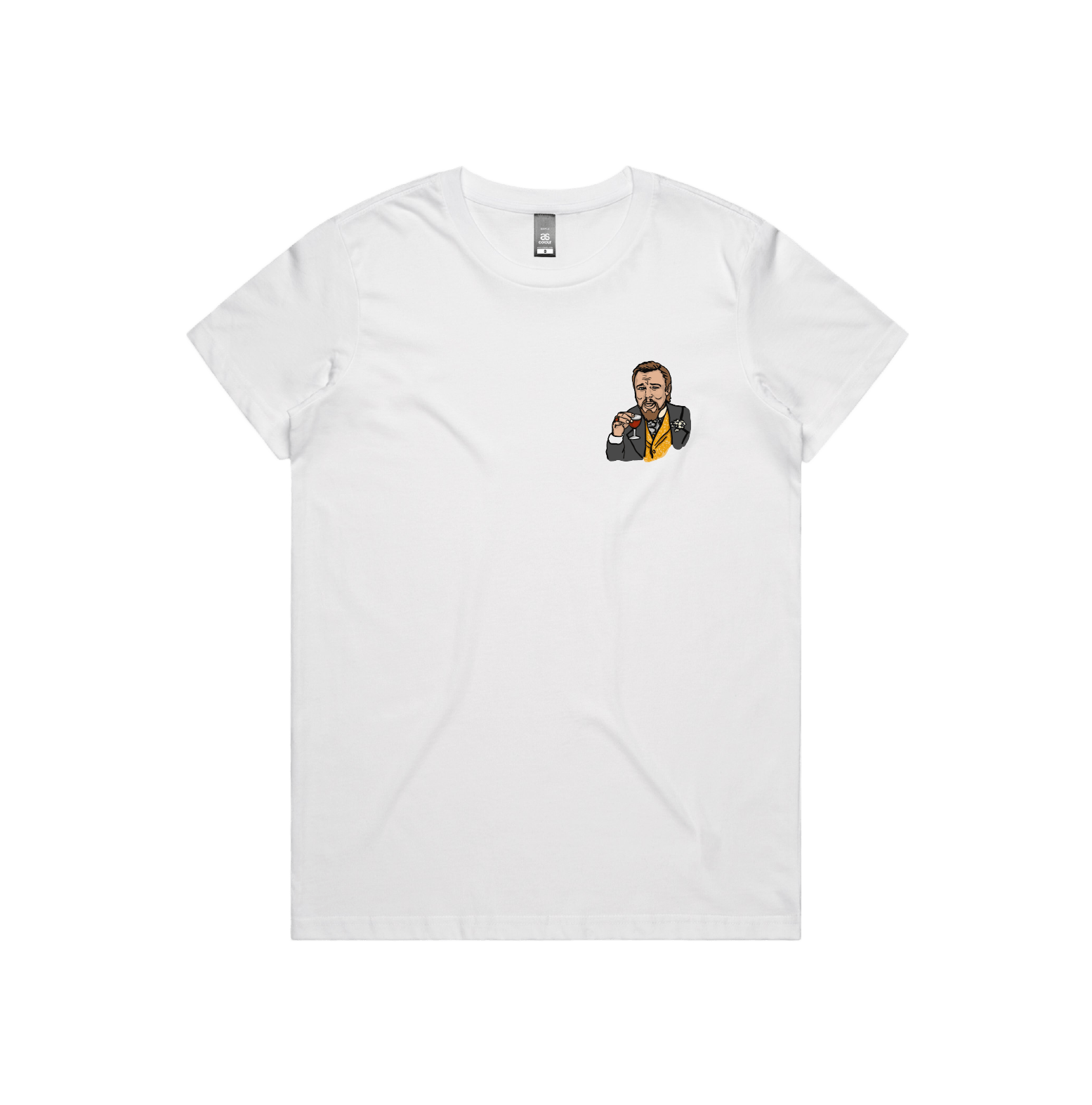 XS / White / Small Front Design Laughing Leo 🍷 - Women's T Shirt