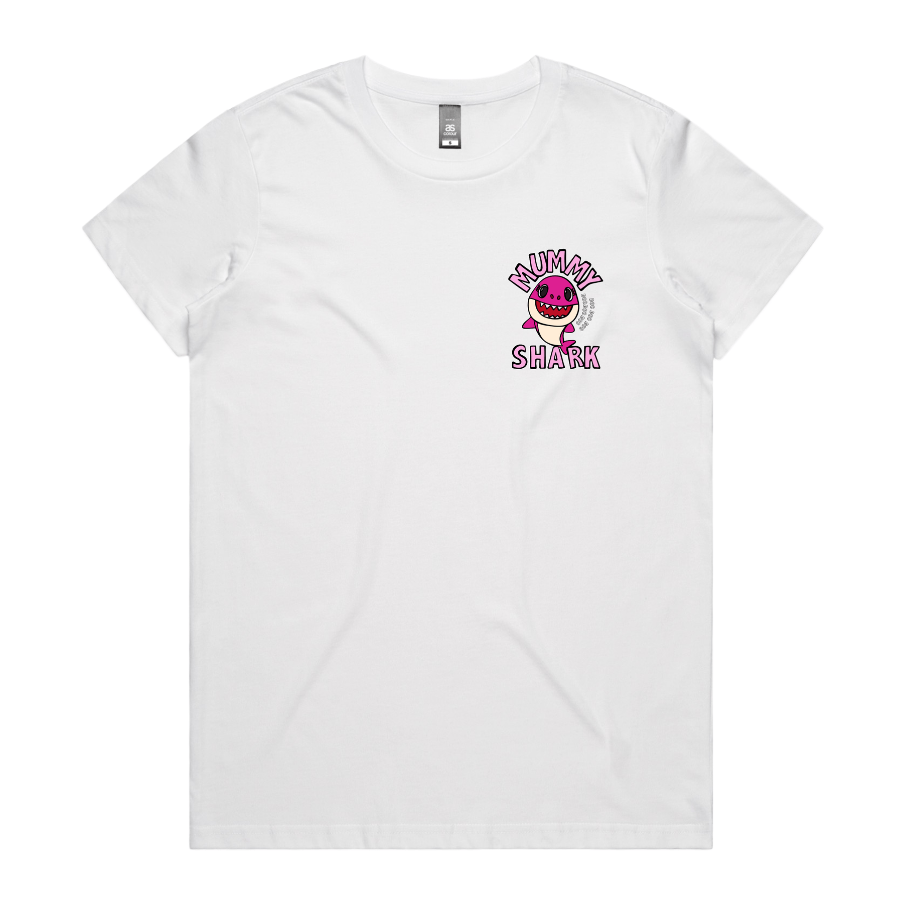 XS / White / Small Front Design Mummy Shark 🦈 - Women's T Shirt