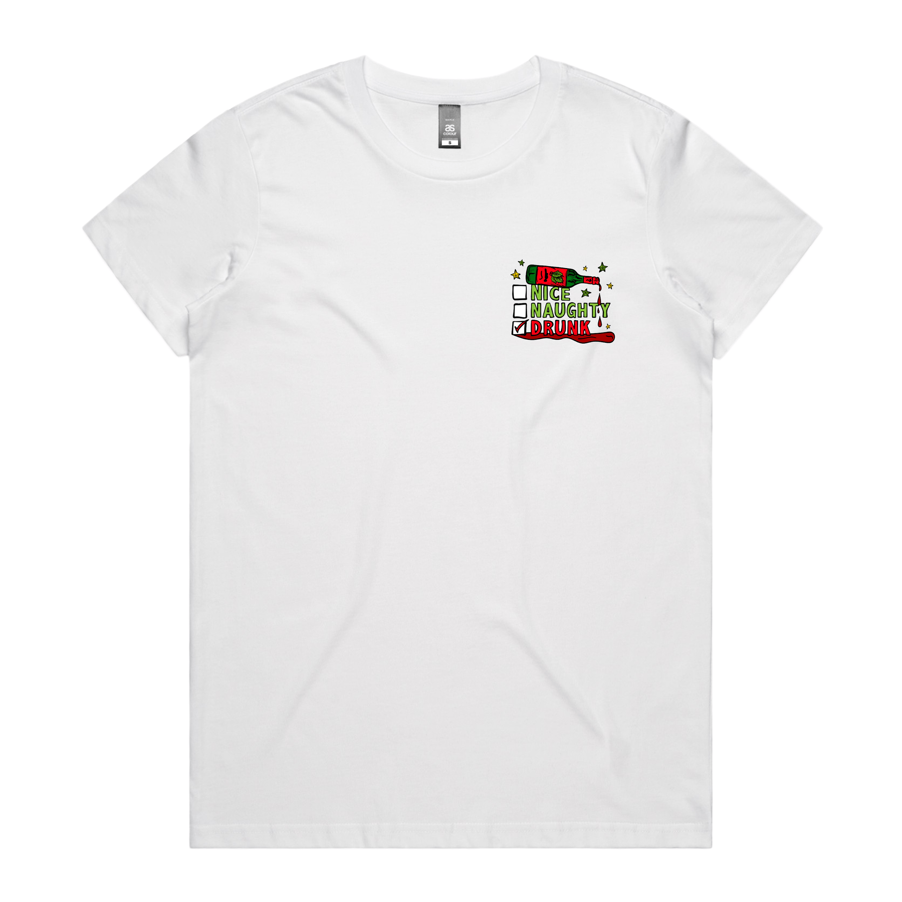 XS / White / Small Front Design Naughty Nice List ✅❌ - Women's T Shirt