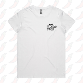 XS / White / Small Front Design Pull My Finger 👉 – Women's T Shirt
