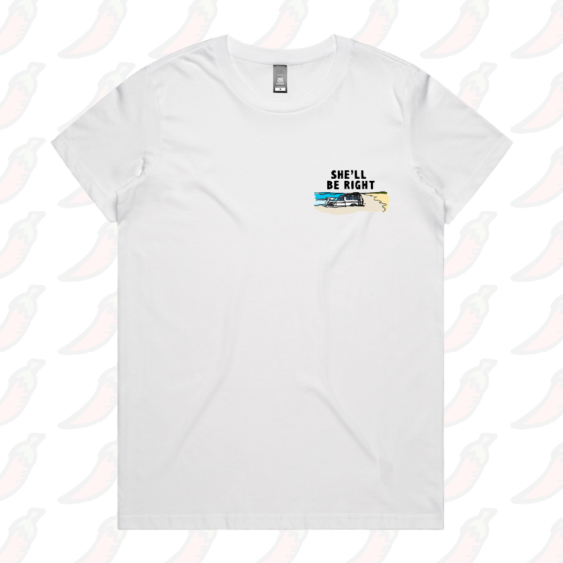 XS / White / Small Front Design She'll Be Right 🤷‍♂️ - Women's T Shirt