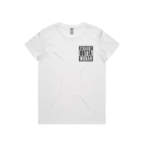 XS / White / Small Front Design Straight Outta Wuhan ✊🏾 - Women's T Shirt