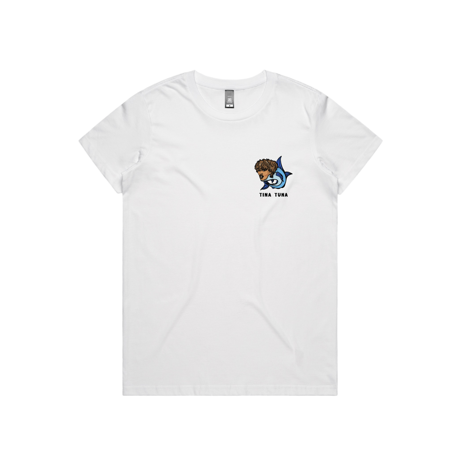 XS / White / Small Front Design Tina Tuna 🐟 - Women's T Shirt