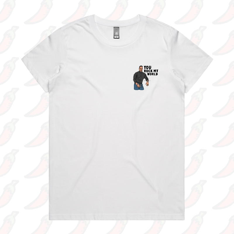 XS / White / Small Front Design U Rock My World 👨🏾 - Women's T Shirt