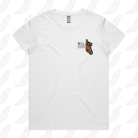 XS / White / Small Front Design Well Hung 🧦🎄- Women's T Shirt