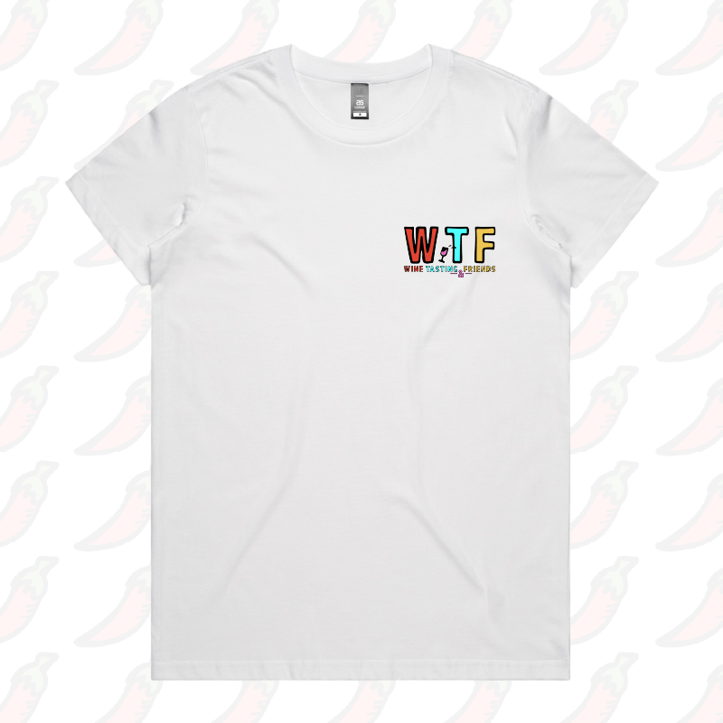 XS / White / Small Front Design WTF 🍷💅 – Women's T Shirt