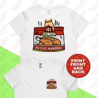 XS / White / Small Front & Large Back Design Aussie Handbag 🍗 – Women's T Shirt