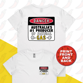 XS / White / Small Front & Large Back Design Australian Gas Producer 💨 – Women's T Shirt