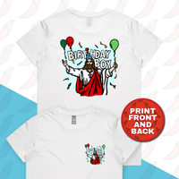 XS / White / Small Front & Large Back Design Birthday Boy Christmas 🎉🎄- Women's T Shirt