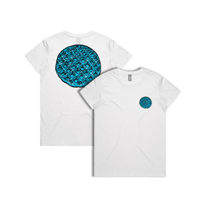 XS / White / Small Front & Large Back Design Blue Waffle 🧇🤮 - Women's T Shirt