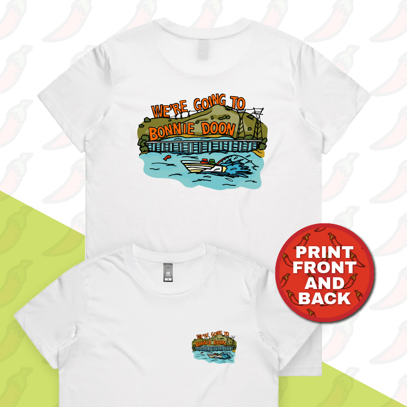 XS / White / Small Front & Large Back Design Bonnie Doon 🚤 - Women's T Shirt