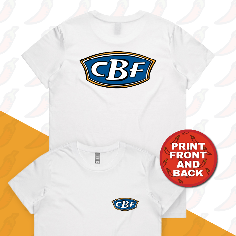 XS / White / Small Front & Large Back Design CBF ⛺🚤🎣 - Women's T Shirt