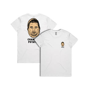 XS / White / Small Front & Large Back Design Channing Potatum 🥔 - Women's T Shirt