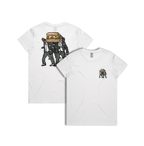 XS / White / Small Front & Large Back Design Coffin Dance ⚰️ - Women's T Shirt