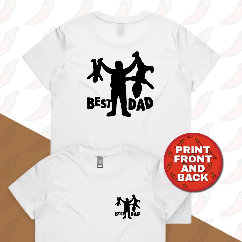 XS / White / Small Front & Large Back Design Dad’s Day Care 👨‍🍼 – Women's T Shirt