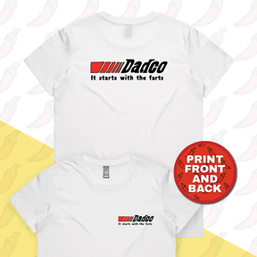XS / White / Small Front & Large Back Design Dadco 🔧💨 –  Women's T Shirt