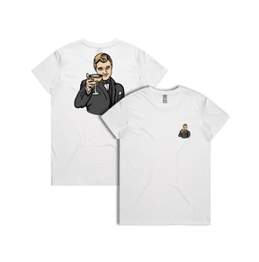 XS / White / Small Front & Large Back Design DiCaprio Gatsby Cheers 🍸 - Women's T Shirt