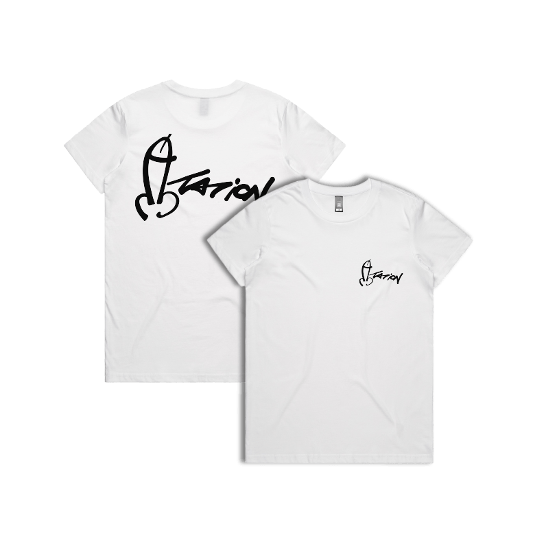 XS / White / Small Front & Large Back Design Dictation 📏 - Women's T Shirt