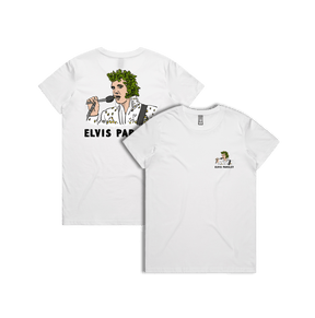 XS / White / Small Front & Large Back Design Elvis Parsley 🌿 - Women's T Shirt