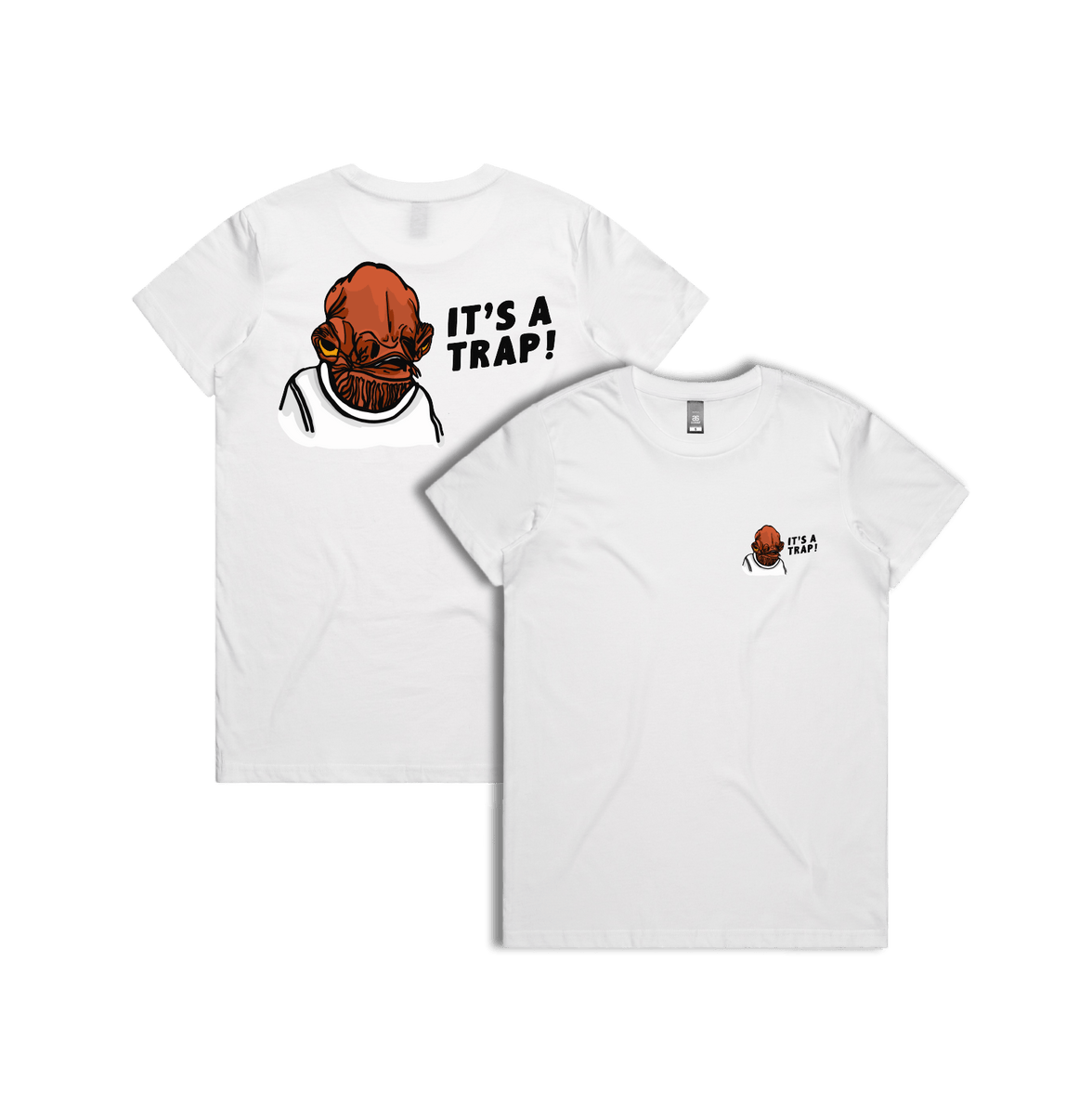 XS / White / Small Front & Large Back Design It's a Trap ❗ - Women's T Shirt