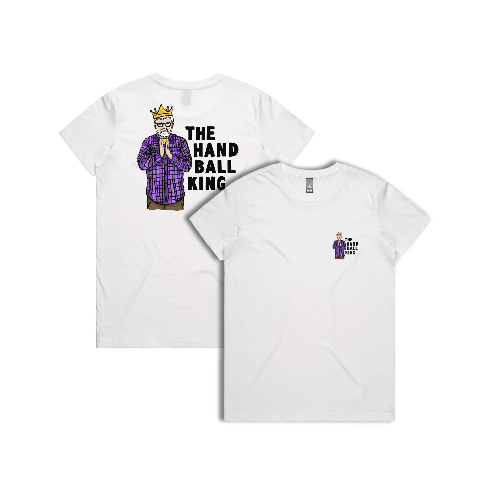 XS / White / Small Front & Large Back Design K Rudd Handball King 👑 - Women's T Shirt