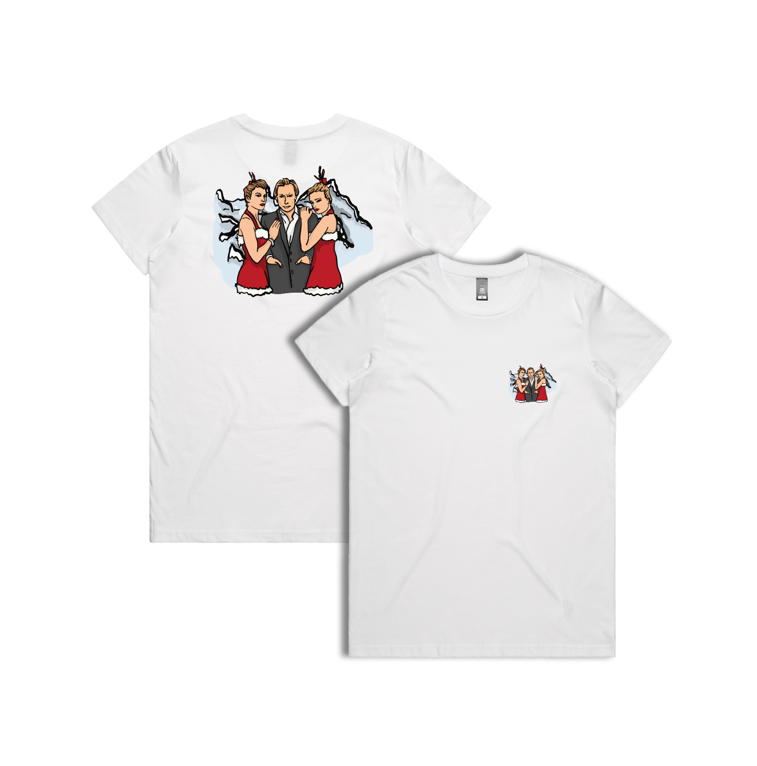 XS / White / Small Front & Large Back Design Love Actually 💖 - Women's T Shirt