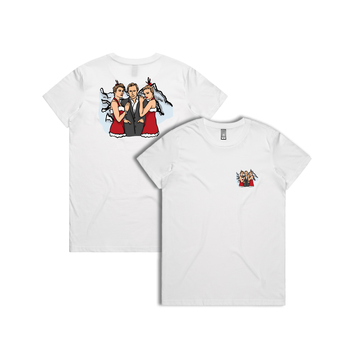 XS / White / Small Front & Large Back Design Love Actually 💖 - Women's T Shirt