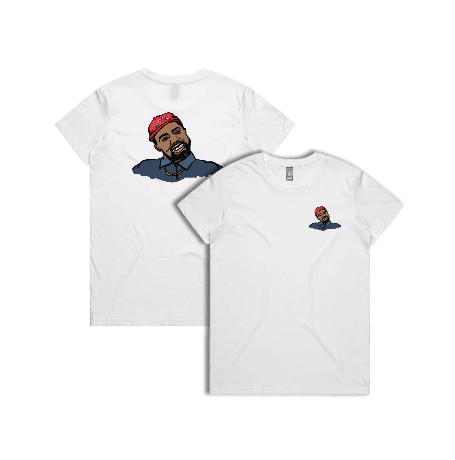 XS / White / Small Front & Large Back Design Make America Yeezy Again 🦅 - Women's T Shirt