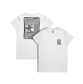 XS / White / Small Front & Large Back Design Murdoch Monopoly 📰 - Women's T Shirt