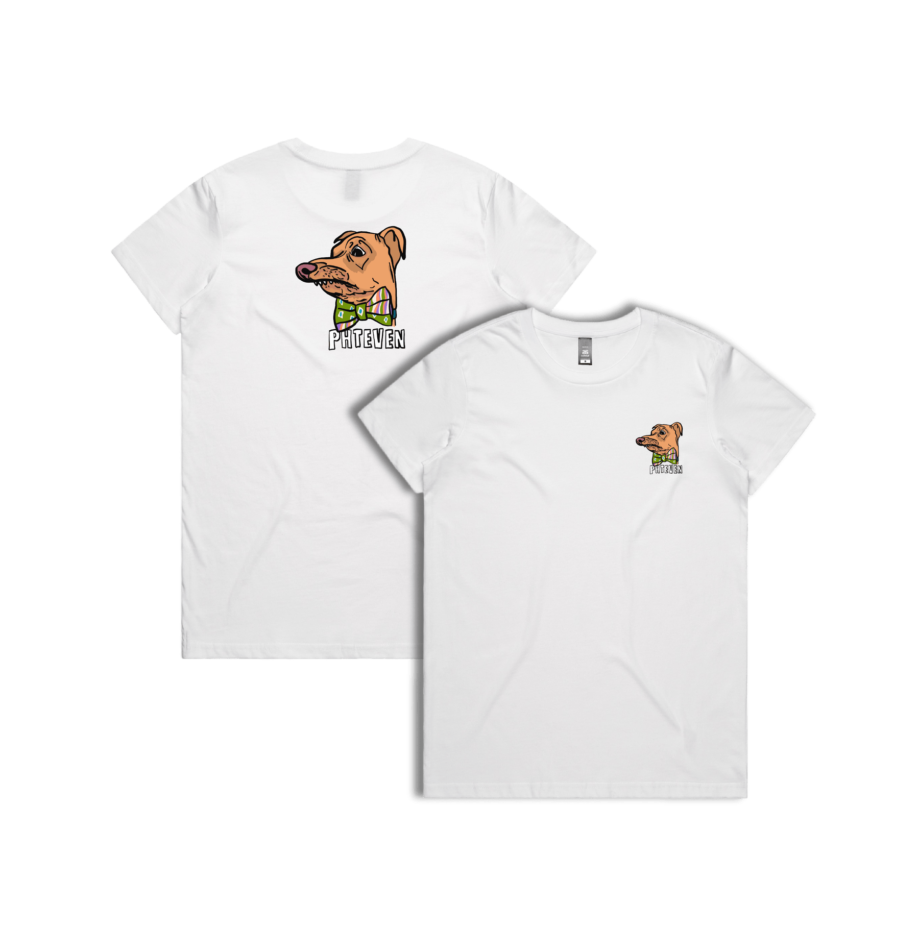 XS / White / Small Front & Large Back Design Phteven Good Boy 🐶 - Women's T Shirt