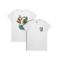 XS / White / Small Front & Large Back Design Pokebong 🦎 - Women's T Shirt