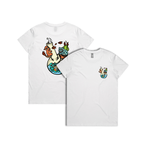XS / White / Small Front & Large Back Design Pokebong 🦎 - Women's T Shirt