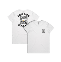 XS / White / Small Front & Large Back Design Rick Roll QR Prank 🎵 - Women's T Shirt