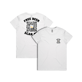 XS / White / Small Front & Large Back Design Rick Roll QR Prank 🎵 - Women's T Shirt